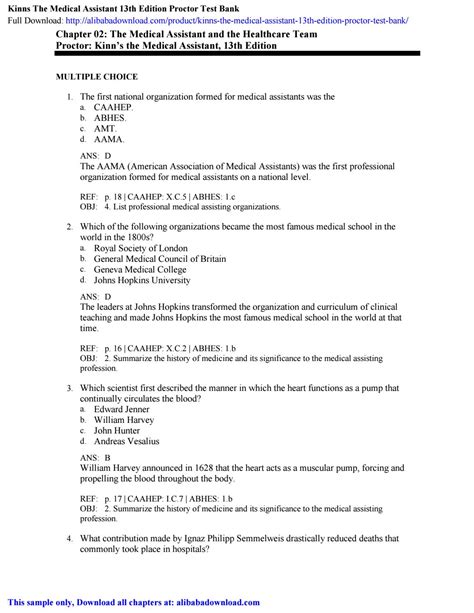 Medical Assistant Chapter Review Answers PDF