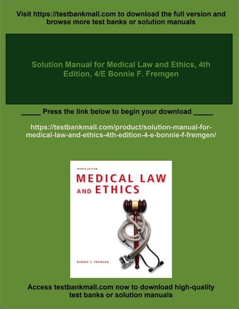 Medical Law And Ethics 4th Edition Fremgen Ebook PDF