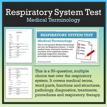 Medical Terminology Respiratory System Answer Key PDF