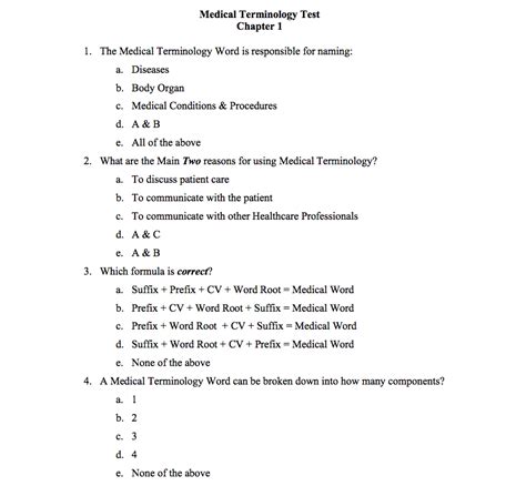 Medical Terminology Workbook Sixth Edition Answer Key PDF