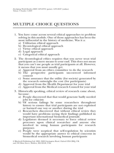 Medical ethics mcqs Ebook PDF