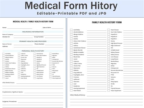 Medical history and records