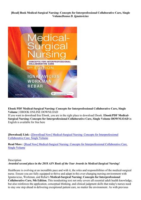 Medical-Surgical Nursing Concepts for Interprofessional Collaborative Care Single Volume 9e Doc