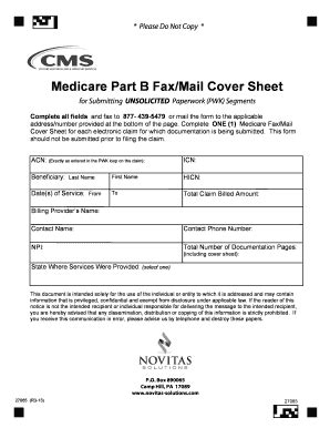 Medicare Part B Faxmail Cover Sheet Novitas Solutions Reader