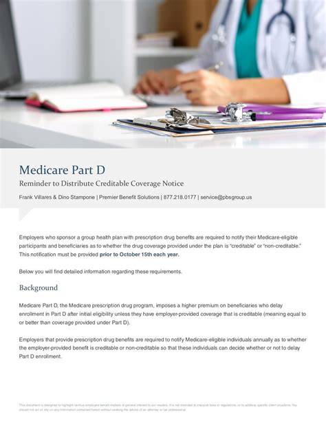 Medicare Part D Notice Email Template To Employees