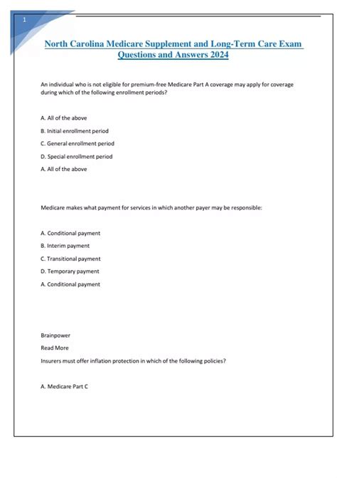 Medicare Supplement Questions And Answers PDF