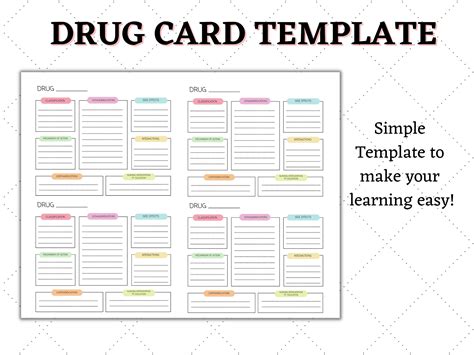 Medication Card Template