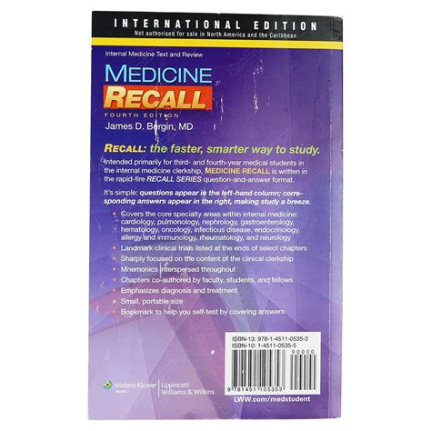 Medicine Recall 4th Edition Kindle Editon