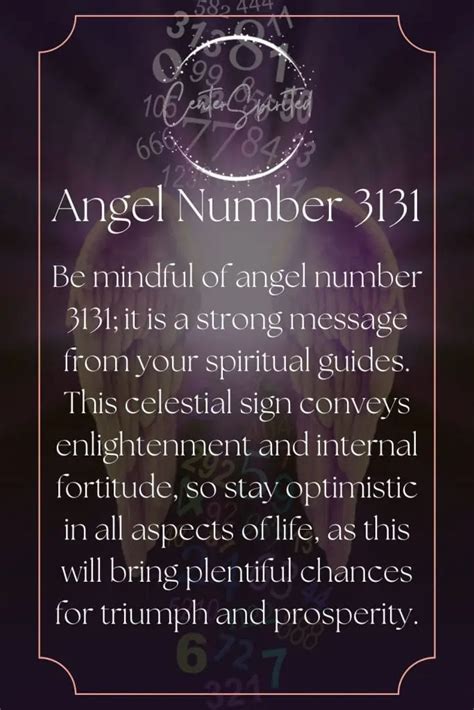 Meditate on the 3131 angel number.