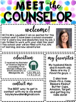 Meet The Counselor Template