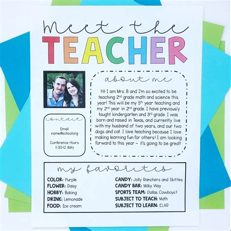 Meet The Student Teacher Template