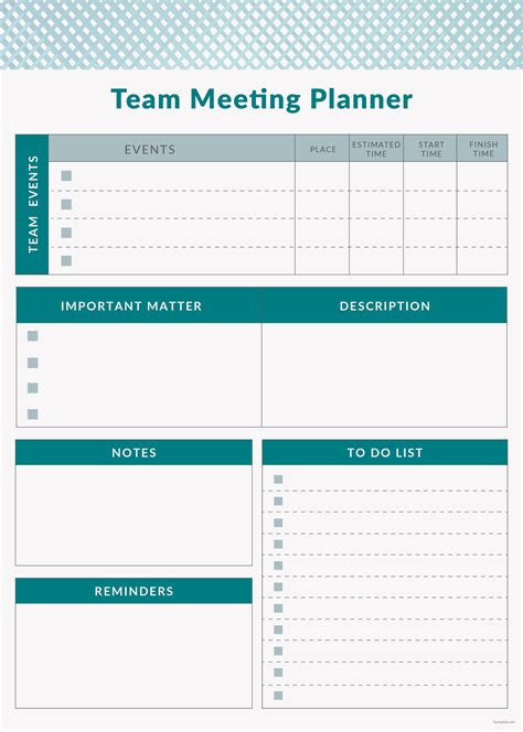 Meeting Planner Template