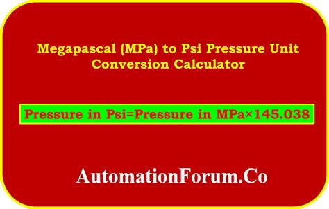 Megapascal to PSI Conversion: A Comprehensive Guide for Engineers and Industry Professionals