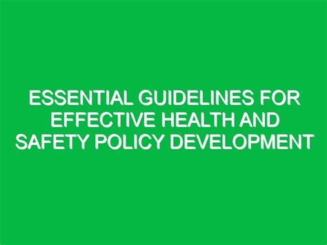 Megmariee: Essential Guidelines for Health and Safety