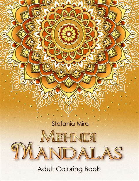 Mehndi Mandalas Adult Coloring Book White Background PDF