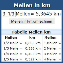 Meilen Umrechnen in km: Eine präzise Anleitung