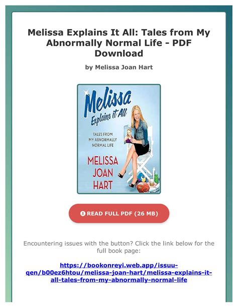 Melissa Explains It All Tales from My Abnormally Normal Life Epub