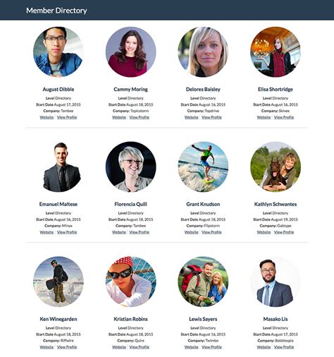 Member Directory Template