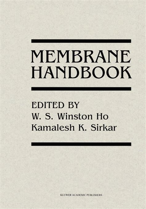Membrane Handbook 1st Edition Kindle Editon