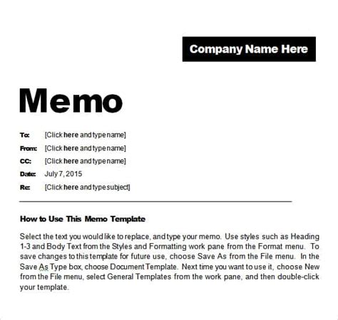 Memo Templates In Word