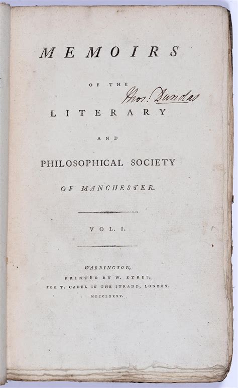 Memoirs of the Literary and Philosophical Society of Manchester Volume 5 Reader