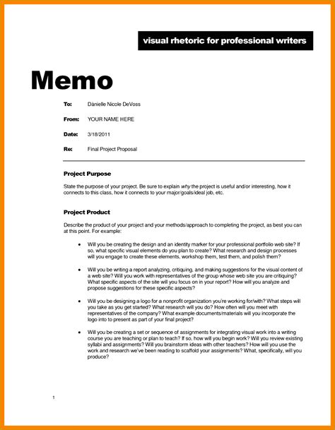 Memorandum Format Template