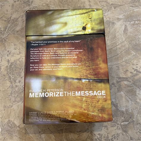 Memorize the Message Deck 52 Scripture Memory Verse Cards Doc