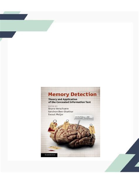 Memory Detection Theory and Application of the Concealed Information Test Reader