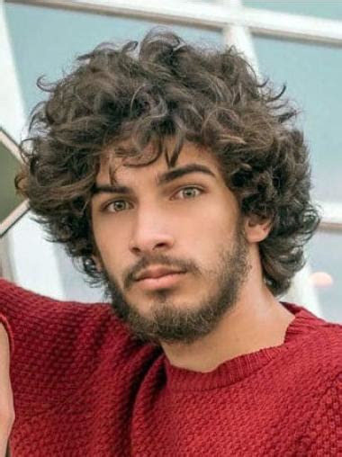 Men'S Wigs Synthetic Curly 10" Chin Length Wigs