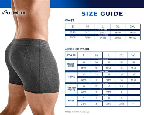 Men's Underwear Size Chart