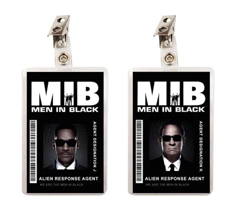 Men In Black Badge Template