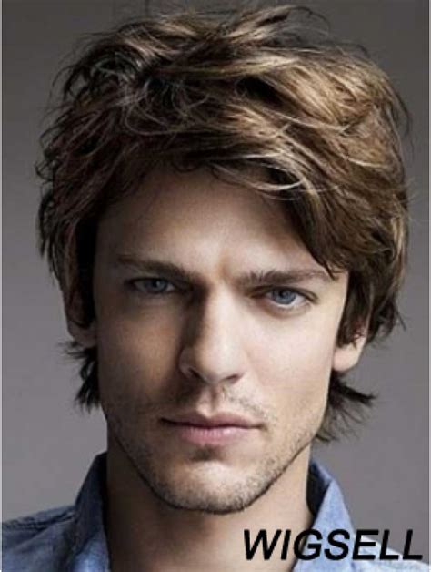 Men Lace Front Wigs: Layered Brown Wavy 6" Wigs for 2025