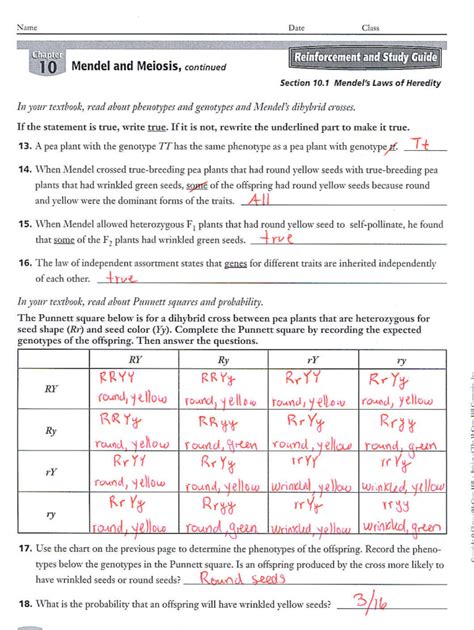 Mendel And Meiosis Section Answers Epub