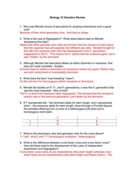 Mendelian Genetics Answer Key Kindle Editon