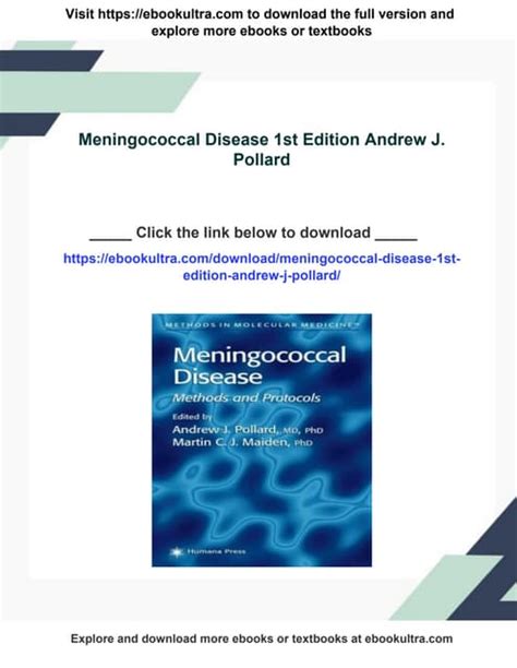 Meningococcal Disease 1st Edition Kindle Editon