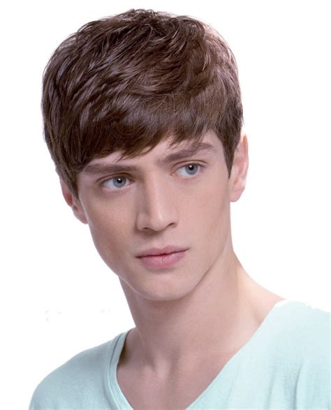 Mens Hair Wigs: Cropped Synthetic 4" with Bangs Wigs