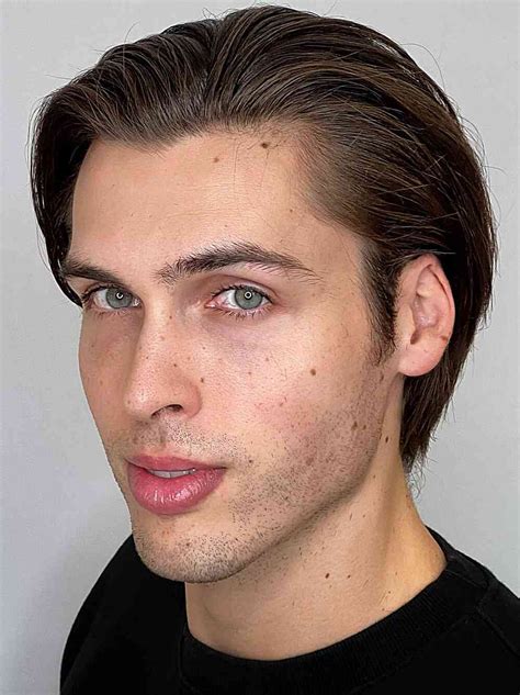 Mens Lacefront Wig Straight Brown Sythetic Wigs