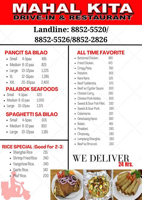 Menu & Prices