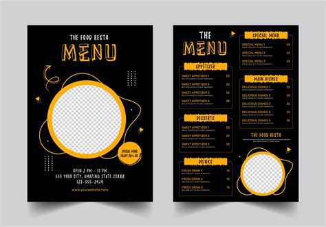 Menu Template Design