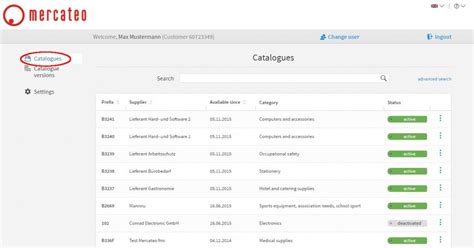 Mercateo Catalogue Management System