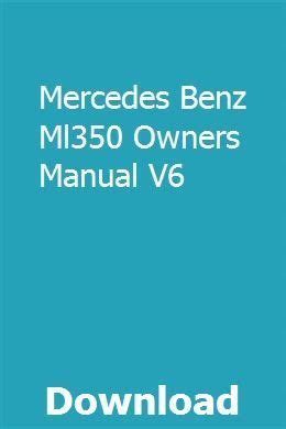 Mercedes Benz Ml350 Owners Manual Ebook Doc