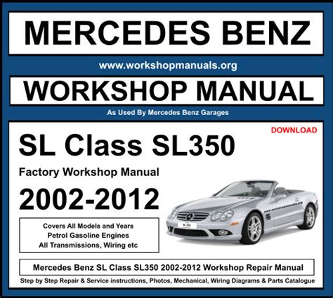 Mercedes Sl350 Workshop Manual  Ebook PDF