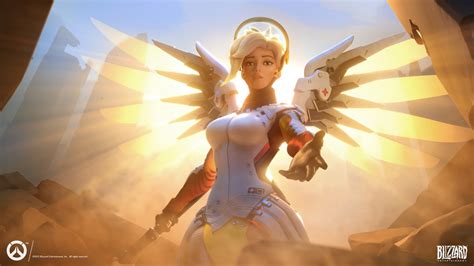 Mercy from Overwatch: The Angelic Healer's Celestial Cosplay Manifestation