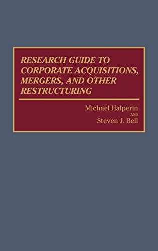 Mergers, Acquisitions and Corporate Restructuring 1st Published Doc