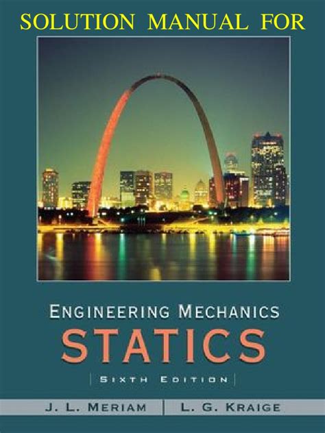 Meriam Statics 6th Edition Solutions Kindle Editon