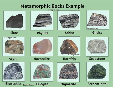 Metamorphic rocks: