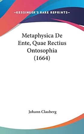 Metaphysica de Ente Reader