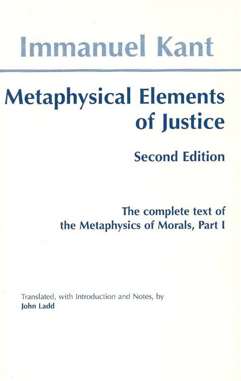 Metaphysical Elements of Justice Reader