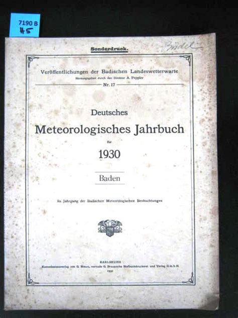 Meteorologische Jahrbuch... Epub