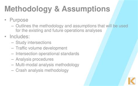 Methodology and Assumptions